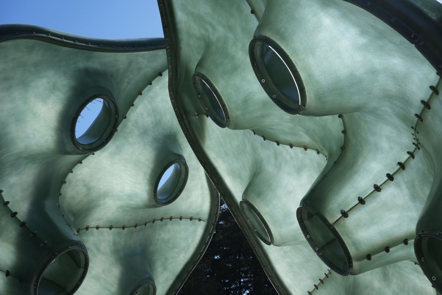 Amulets, 2024, Blue faience, polyester resin