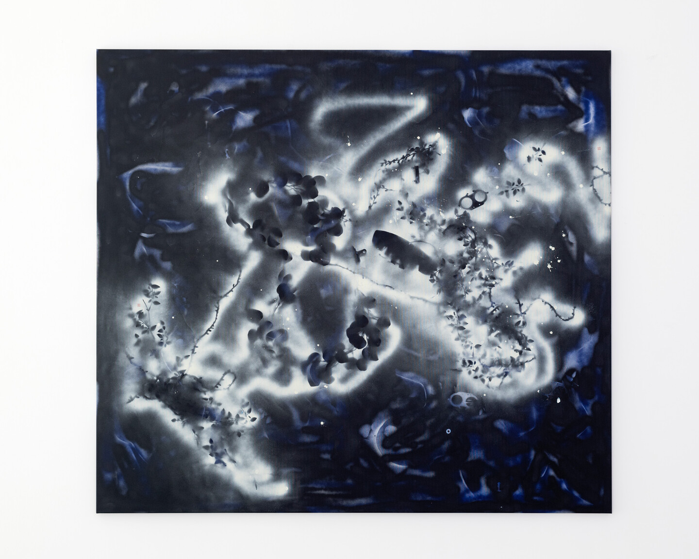 Ania Soliman, relative-folio-foothill (arabian) [Witnesser 1], 2022, Spray paint on canvas, 180 x 200 x 2 cm