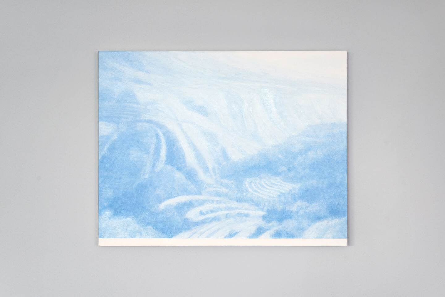 Daniele Genadry, Blue Valley II, 2023, Acrylic and oil on canvas, 55,5 x 71cm