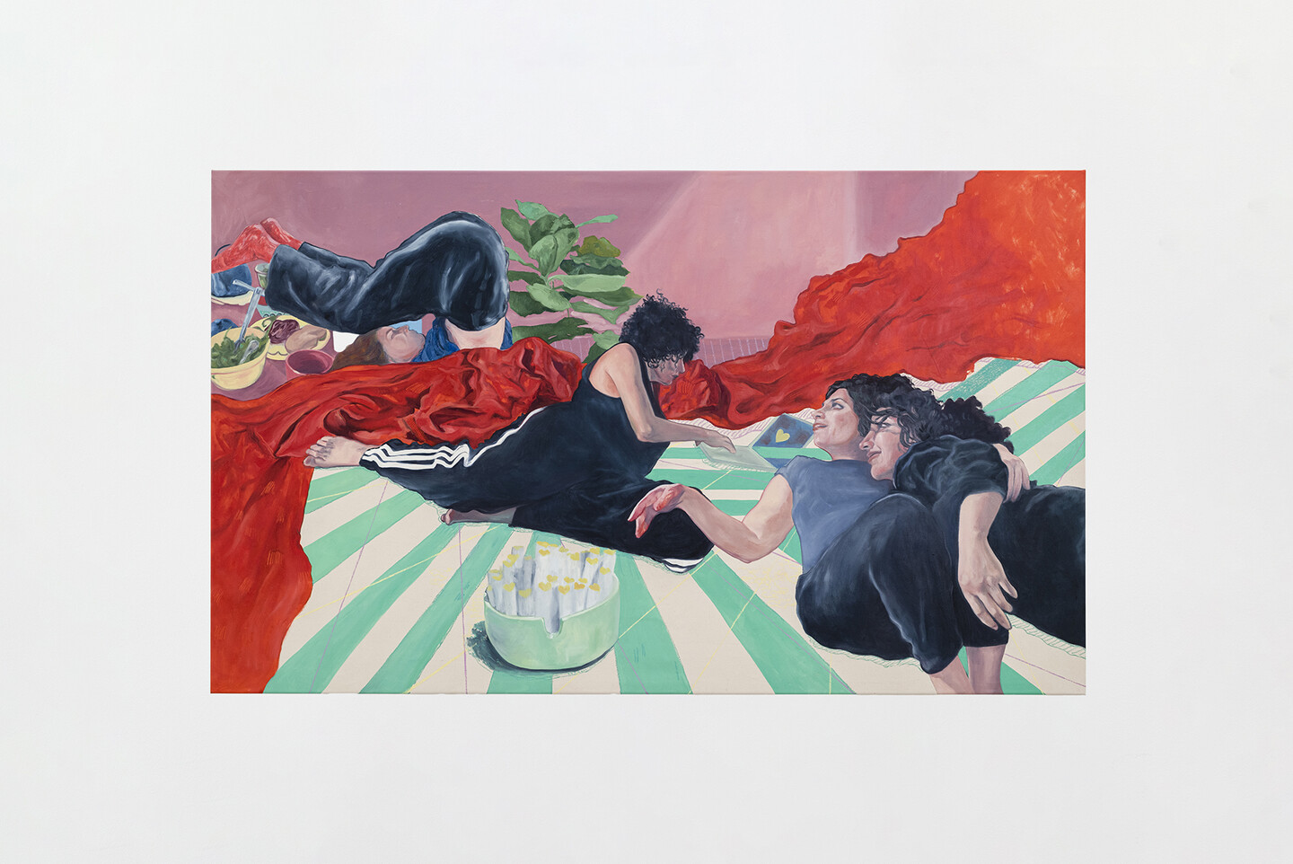 A Permanent Effort, 2023, Sketch for a painting, Oil on canvas 134 &times; 224 cm