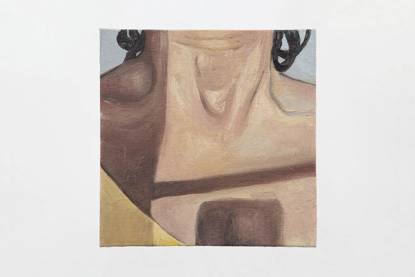 Neck, 2020, Oil on cardboard, 15 &times; 15 cm