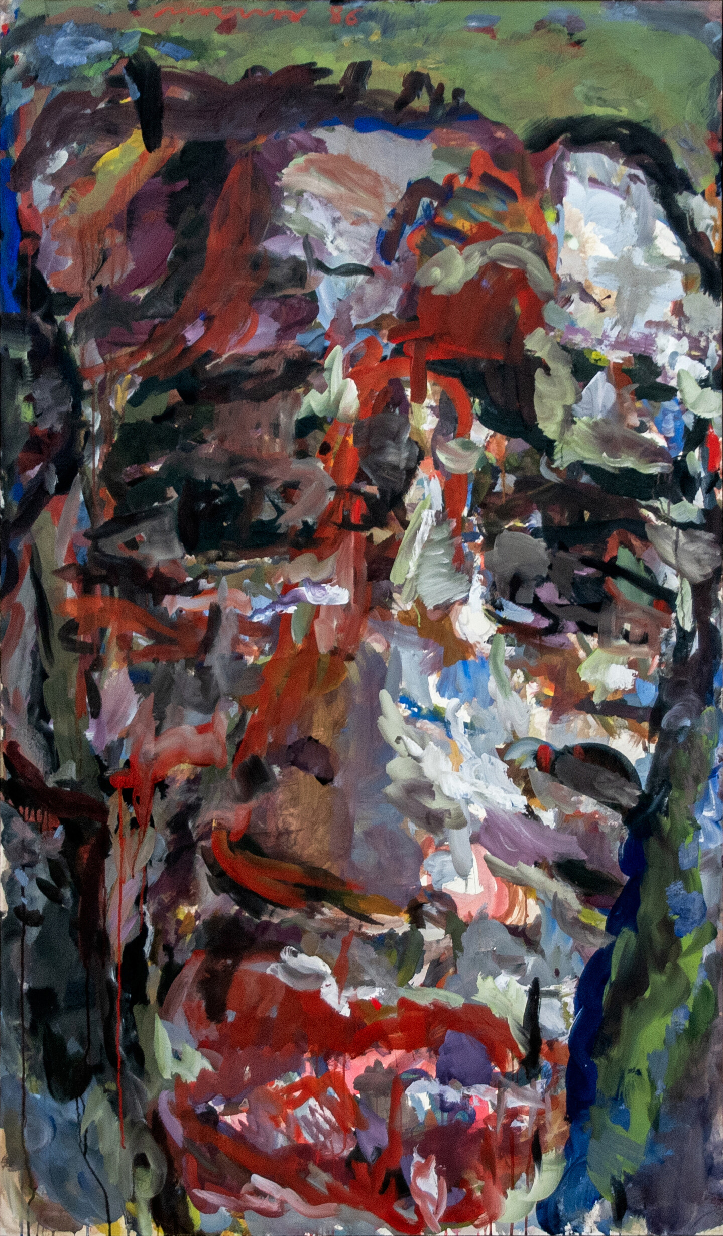 MARWAN, Untitled (Head), 1986, 195x114cm, acrylic on canvas