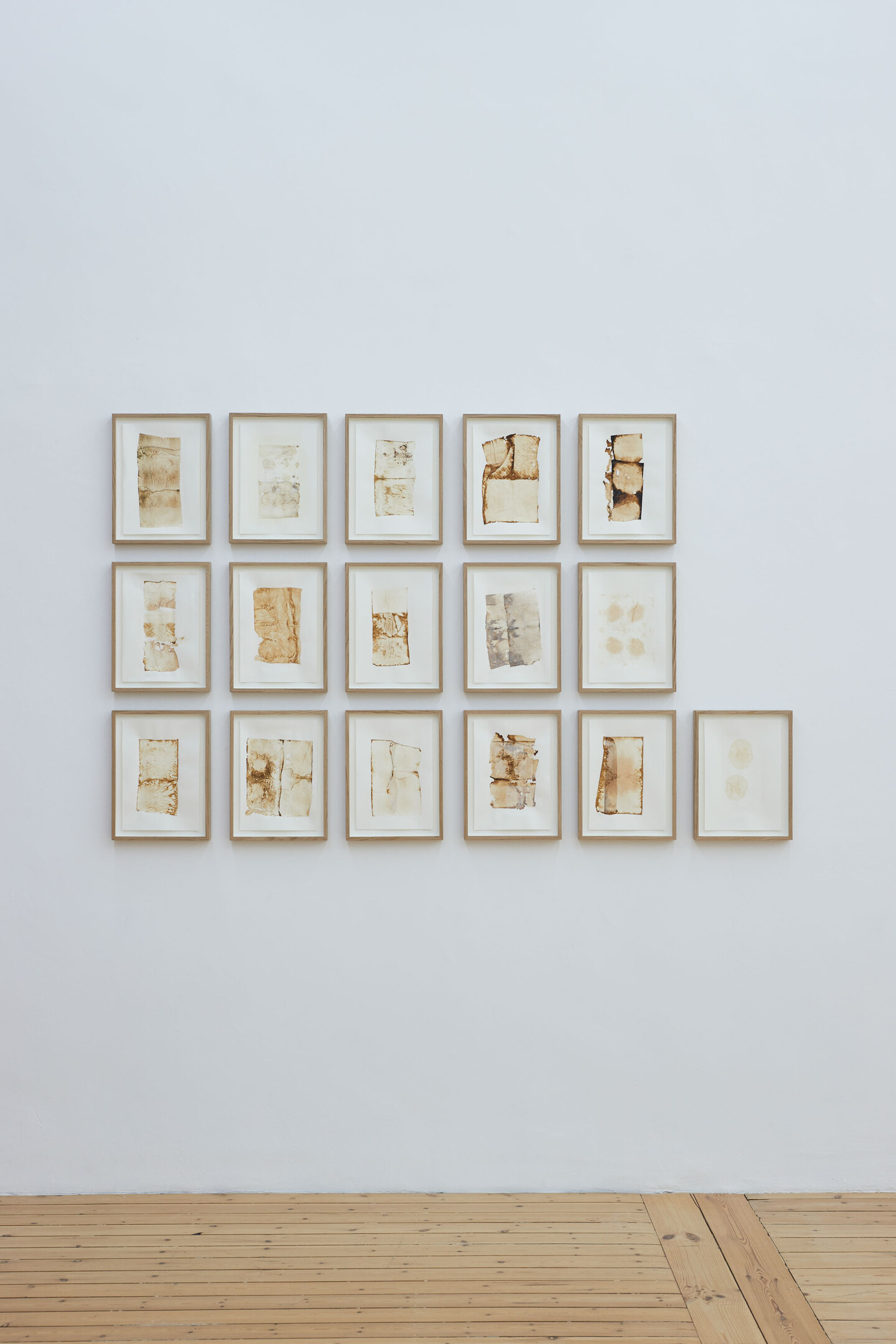 Rabih Mrou&eacute;, Coffee without sugar, 2018, 16 Collages on paper, 35 x 26.5 cm, Exhibition view, 2023