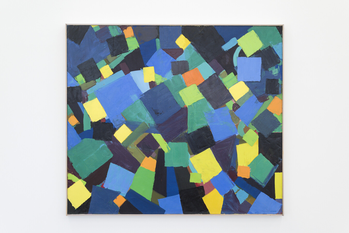 Samia Halaby, My Eggplant Patch in Gerash, 1982, Oil on canvas, 107 x 122 cm