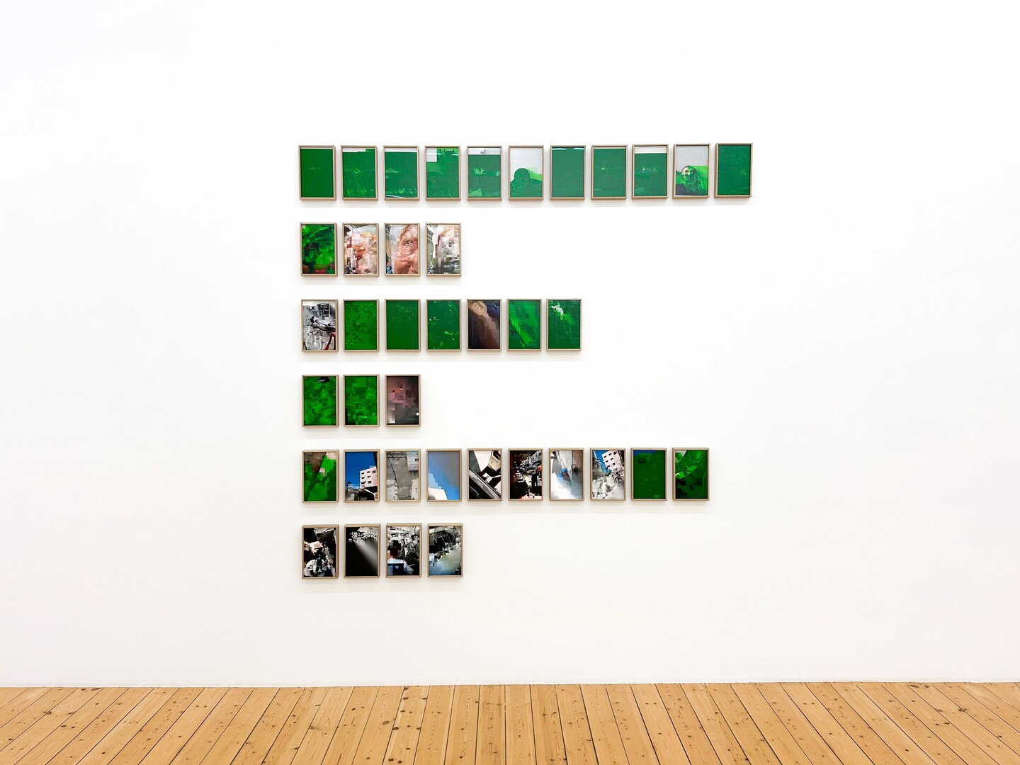 Disruptions, 2015 &ndash; 2017,&nbsp;Selection of 39 screenshots, inkjet print on Canson Archive RC satin paper, framed