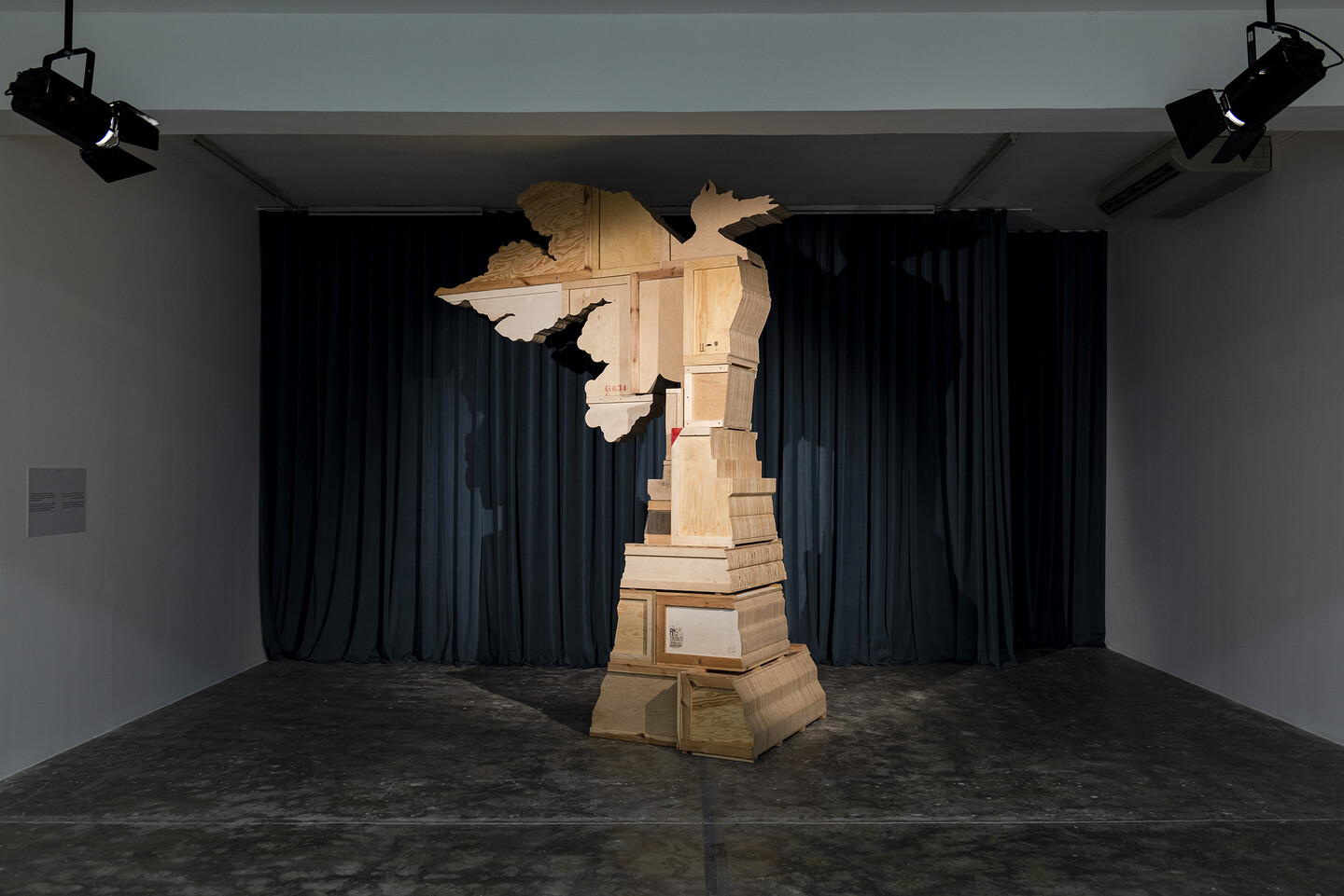 Walid Raad, 'I long to meet the masses once again_I', 2019, wood, 378 &times; 289 &times; 100 cm, unique, installation view, 'Another Festival of (In)gratitude', 2024, Sfeir-Semler Karantina, Beirut